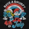 thumbnail image 2 of Retro Smurfs Cartoon 4th of July Unisex Plus Size Zip Hoodie Brisco Brands 5X, 2 of 5