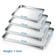 Vesteel Baking Sheet Set of 4, Stainless Steel Baking Pan Tray Cookie