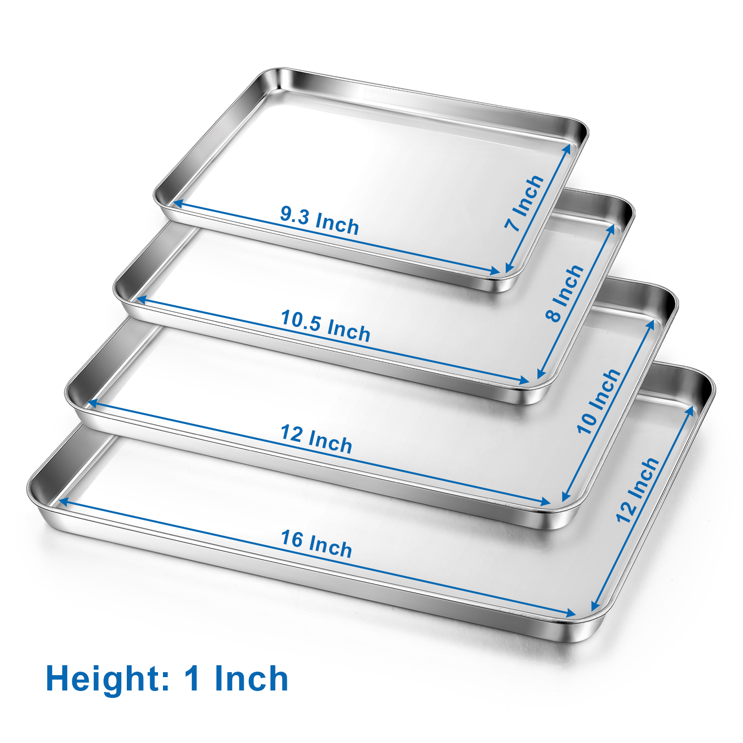 Vesteel 4-Piece Stainless Steel Baking Sheet Set photo 2