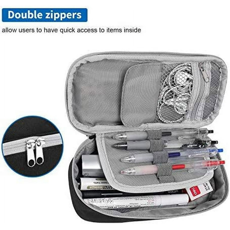 ProCase Pencil Bag Pen Case, Big Capacity Students Stationery Pouch Holder  Desk Organizer with Zipper for Pens Pencils Highlighters Gel Pen Markers  School Supplies Students Office Clerks –Black - Yahoo Shopping
