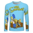 thumbnail image 2 of Simpsons Mens T-Shirts Long Sleeve Printed Shirt Soft Casual Tee Top Fashion Lightweight Blouse 5XL, 2 of 6