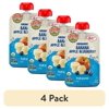 (4 pack) Earth's Best Organic Stage 2 Baby Food, Banana Apple Blueberry Fruit Puree, 3.5 oz Pouch