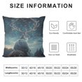 thumbnail image 5 of Orinice Deer Graphic Decorative Throw Pillow Cover for Home Couch Living Room Bed Sofa - Zipper Closure, Short Plush Material, Invisible Zipper Design - 1PC 20x20in, 5 of 5