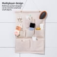 thumbnail image 2 of Storage Hanging Bag Linen Washable Wear Resistant Portable Store Rack Large Capacity Multi Pockets Home Organizer Dormitory, 2 of 10