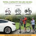 thumbnail image 4 of Biltek Hitch Bike Rack, 90 lbs (40 kg) Capacity, Car Bike Rack For 2 Bikes, Tiltable & Foldable, Fits 1.25" & 2" Hitch, Includes 6 Extra Straps, 2 Bike Rack For SUV, Cars, Truck, Minivan & Sedan, 4 of 7