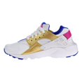 thumbnail image 4 of Nike Huarache Run (GS) Big Kids Shoes White/Metallic Gold/Racer Blue 654280-109, 4 of 6