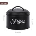 thumbnail image 5 of Coffee Filter Holder w/Lid，Black Coffee Filter Storage Container，Rustic Farmhouse Distressed Coffee Bar Decor（circular）, 5 of 5