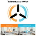 thumbnail image 5 of Parrot Uncle 48" Modern Flush Mount Propeller Ceiling Fan with Remote and LED Lights, LED Ceiling Fan, 3-Blade Ceiling Fan, 5 of 10