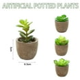 thumbnail image 2 of 4pcs simulation flower mini succulent bonsai creative decoration home artificial green plant potted plants - type:style1;, 2 of 5