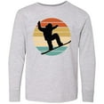 thumbnail image 3 of Inktastic Snowboarding Retro Sunset Snowboard Long Sleeve Youth T-Shirt, 3 of 5
