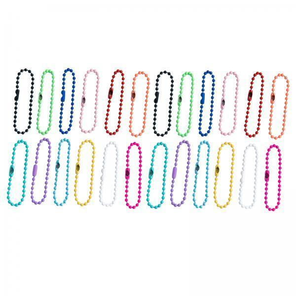 Cadena de bolas de perlas,Cadena de bolas de 2,4 mm para hacer joyas,llavero,Conector de cadena para pulsera,collar y cierre de extensión,Adornos navideños colgantes hechos a mano con