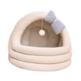 thumbnail image 4 of Cama para Gatos cálida de Invierno, Nido para Gatos semicerrado con Pelota de Juego, patrón de Mariposa Universal, Linda Cama para Gatos Antideslizant M, 4 of 8