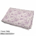 thumbnail image 5 of Floral Floor Pillow Lounger Cover, Shabby Form Vintage Flower Motifs in Soft Toned Essence Beauty Nature Design, Nap Mat Printed Fabric Case for 5 Pillows, 88" x 27", Fuchsia Pale Pink, by Ambesonne, 5 of 5