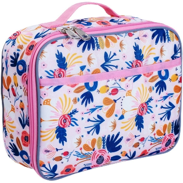 Fenrici Tie Dye Lunch Box for Girls, Girl's Lunch Box, Soft Sided Compartments, Spacious Girl's Lunch Bag for School, BPA Free, Food Safe,10.8in x