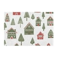 thumbnail image 7 of Yayeee Bath Rug for Bathroom Floor Non Slip Rectangle Fluffy Soft Absorbent Mat, 16"x24", Green Christmas House, 7 of 7