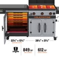 thumbnail image 5 of Blackstone 3-in-1 28" XL Propane Griddle, Vertical Smoker, and Prep Cart Combo, 5 of 20