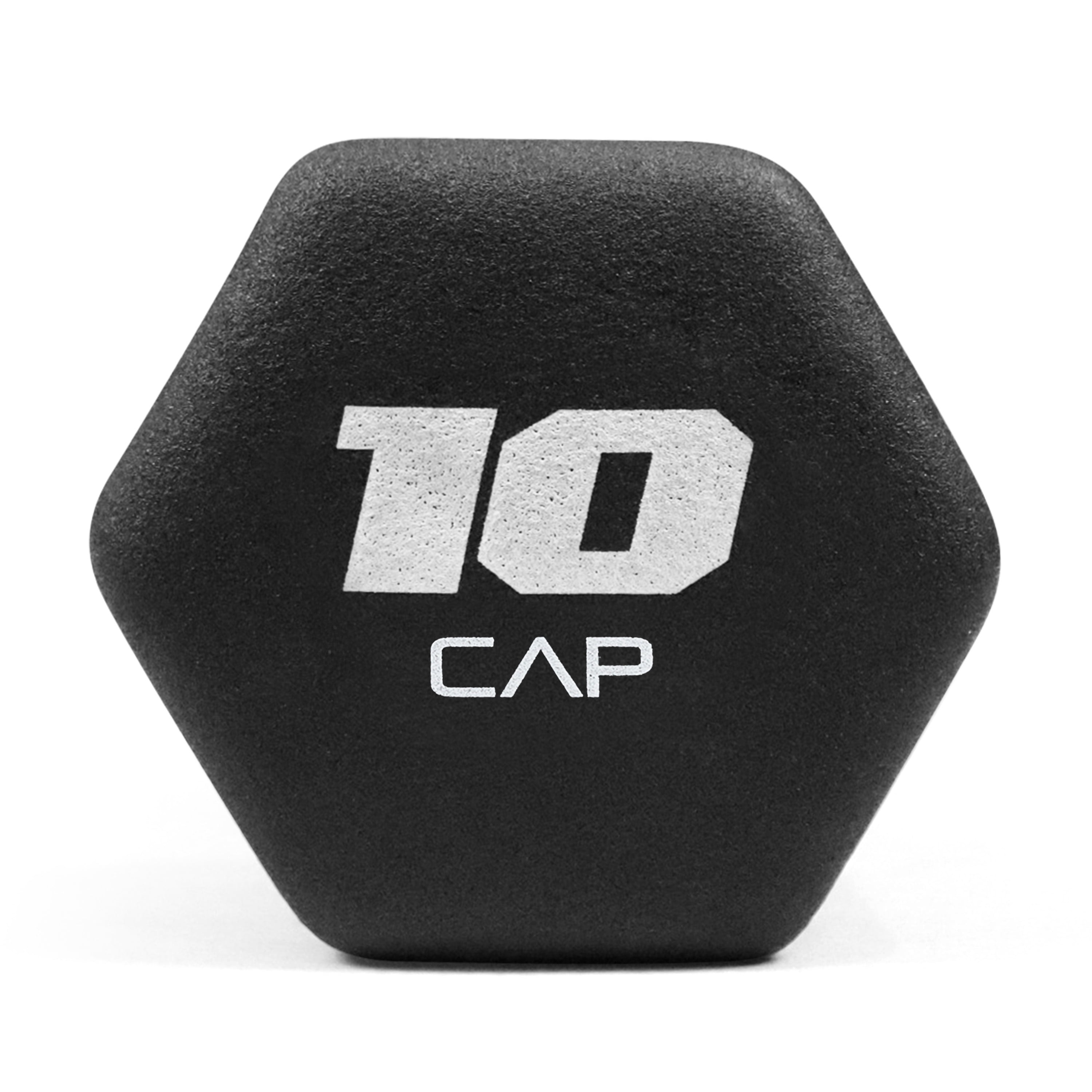 CAP, 10lb Neoprene Dumbbell, Black, Single