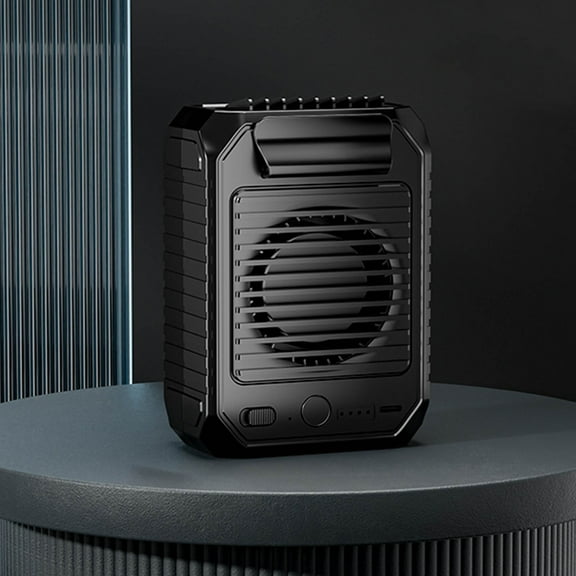 Fnochy Clearance Portable Waist Clip Fan with 8000mAh Battery, 15H Hands-Free Cooling, 3-Speed 5500RPM Strong Airflow Necklace Fan for Outdoor Work