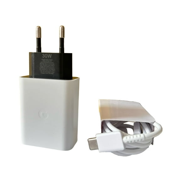 Portable & Compact Design USB-C Charger, USB Power Delivery for Google Pixel Phones and Tablets Fast Charging (White)