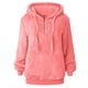 thumbnail image 4 of Puntoco Moda Mujer Cremallera Cuello en V Jersey tops Blusa de manga larga con capucha Sudadera Puntoco Puntoco-2191, 4 of 5