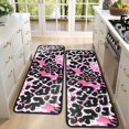 thumbnail image 4 of Kitchen Rugs Sets Of 2,Pink Leopard Pattern Anti Fatigue Kitchen Mat Rugs Non Slip Washable,Decorative Kitchen Floor Mats for Kitchen,Sink,Laundry,17"x47"+17"x47", 4 of 5