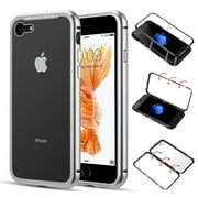 Dream Wireless ALIP8-SNAP-BK Aluminum Magnetic Instant Snap Case with Tempered Glass Back Plate for iPhone 8 & 7 - Black
