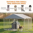 thumbnail image 4 of PawHut 7.5' x 7.5' x 5.6' Covered Dog Kennel for Small Medium Dogs, 4 of 10