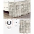thumbnail image 3 of Vintage Beige Wrap Around Bed Skirts for California King Bed 18" Drop,Bed Skirt with Adjustable Elastic Belt Dust Ruffle Bed Valance for Bedroom Hotel Modern Abstract Art Oil Painting Bed Frame Cover, 3 of 7