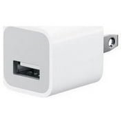 Apple A1385 Travel USB 5V Wall Charger for iPhone/iPad - White (New, Bulk Packaging)