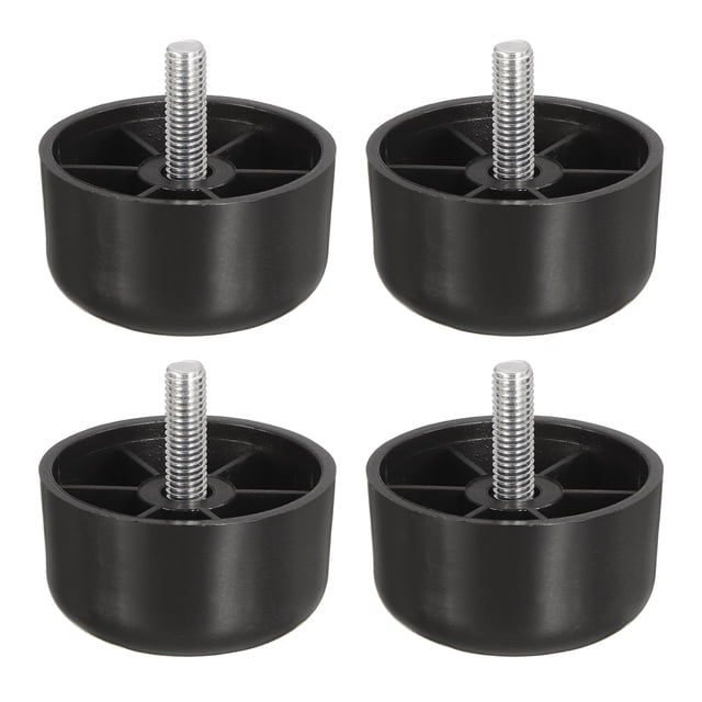 Uxcell 4 paquetes de patas de muebles M8 x 1.18 x 2.17 pulgadas, patas de sofá de plástico, patas de reemplazo en forma de cono