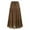 Brown, variant on adviicd Women's Summer Casual Elegant Smock Layered Tiered Maxi Skirt High Waisted A Line Flowy Long Skirts Red, L