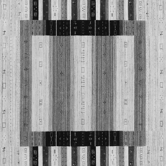 Ahgly Company Indoor Square Solid Gray Modern Area Rugs, 3' Square