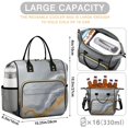 thumbnail image 5 of Grey and Gold Marble Pattern Insulated Leakproof Lunch Box for Women, Large Lunch Bag for Tween Teen Adult, Loncheras Para Mujer for Work Beach Travel Picnic Camping, 5 of 6
