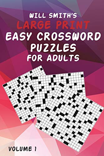will smith large print easy crossword puzzles for adults volume 1 paperback walmart com