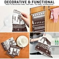 thumbnail image 2 of Retro Ethnic Elephant Tea Towels Set of 6 Inidan Kitchen Dish Cloth with Hanging Loop, 18"x28"Lint-Free Absorbent Towel for Kitchen Drying Wiping and Cleaning, 2 of 5
