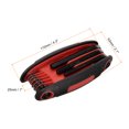thumbnail image 2 of Unique Bargains 2pcs Folding Hex Key Wrench 5/64"-1/4" SAE 9 in 1 Portable Hex Key Wrenches Set for Basic Home Repair, 2 of 7