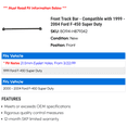 thumbnail image 2 of Front Track Bar - Compatible with 1999 - 2004 Ford F-450 Super Duty 2000 2001 2002 2003, 2 of 2
