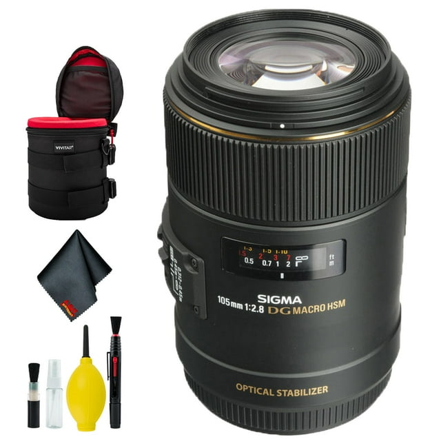 Sigma Objectif 105mm f/2.8 EX DG pour Caméras Canon EOS Kit de Luxe
