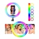 thumbnail image 1 of Aro de luz led 30 cm Gadgets and Fun Luces blancas y de colores Tripie de 1.7 metros, 1 of 8