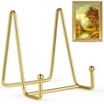 thumbnail image 1 of Mocoosy 2 Pack 4 Inch Gold Plate Stands for Display, Metal Square Wire Easel Stand, Plate Holder Display Stands, Picture Frame Stands for Display Photos, Decorative Platter, Book and Table Top Arts, 1 of 7