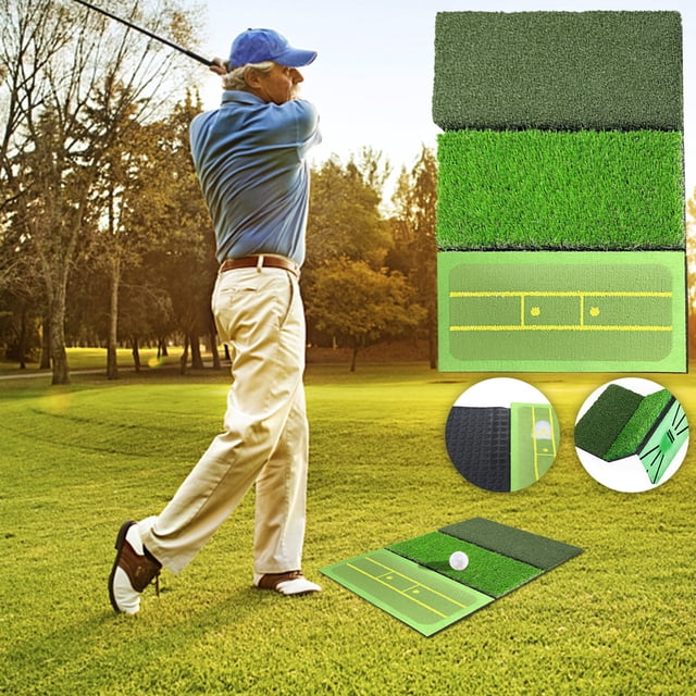Dvkptbk Golf Produits Tapis Trois-en-un pour Détection de Trajectoire de Frappe et Pratique
