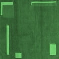 thumbnail image 1 of Ahgly Company Indoor Square Abstract Emerald Green Modern Area Rugs, 5' Square, 1 of 4