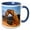 Blue/White, variant on 3drose, Utah, Arches Np, Delicate Arch at Sunset - Us45 Rti0042 - Rob Tilley, 11oz Two-tone Yellow Mug