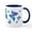 White/Navy Inside, variant on CafePress - Electric Blue Butterfly Dance Mug - 11 oz Ceramic Mug - Novelty Coffee Tea Cup