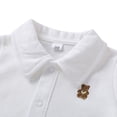 thumbnail image 3 of WIBACKER Baby Boy Girl Short Sleeve Polo Bodysuit 100% Cotton Onesie Summer Romper 0-3 Months Newborn, 3 of 10
