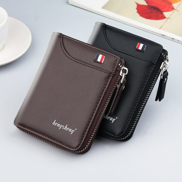 Tongliya 1pcs PU leather men's wallet wallet men short wallet multifunctional driver's license wallet brown