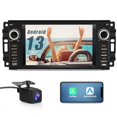 thumbnail image 1 of Vratzn Android 13 Radio de coche estéreo para Dodge RAM 1500 2500 3500 2009 2010 2011 2012 con CarPlay inalámbrico/Android Auto/GPS/cámara de respaldo HD, 1 of 5
