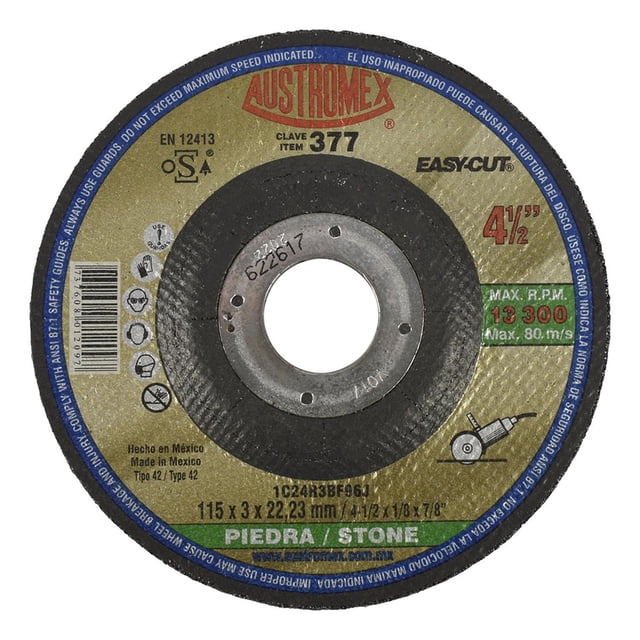 Disco Abrasivo Para Piedra Austromex 4.5"