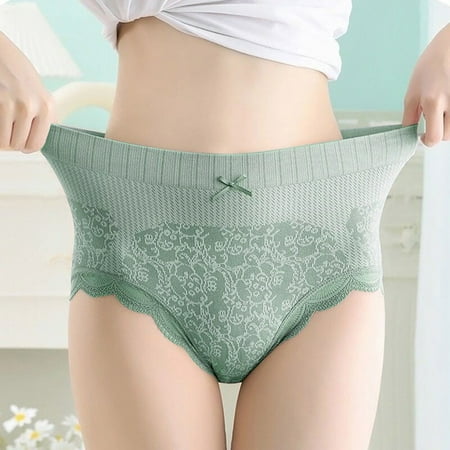 BYHONG Women s High Waist Lace Panties with Butt Lifter Comfortable and Stylish Underwear for A Flattering Silhouette Panties for Women Green M