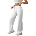 thumbnail image 2 of Sweatpants for Women Elastic High Waist Drawstring Wide Straight Leg Casual Loose Workout Gym Sweat Pants, 2 of 7